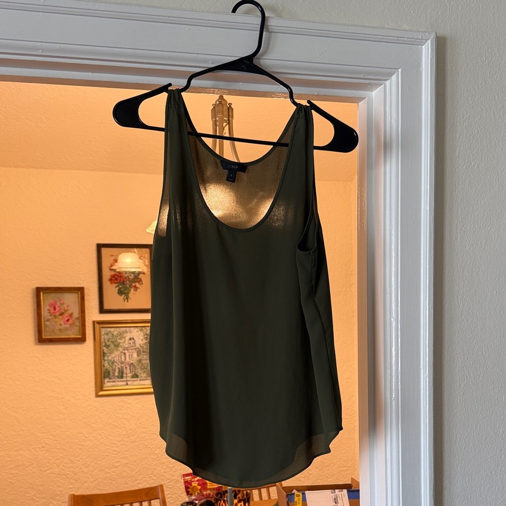 J Crew Olive Green Women's Tank Top